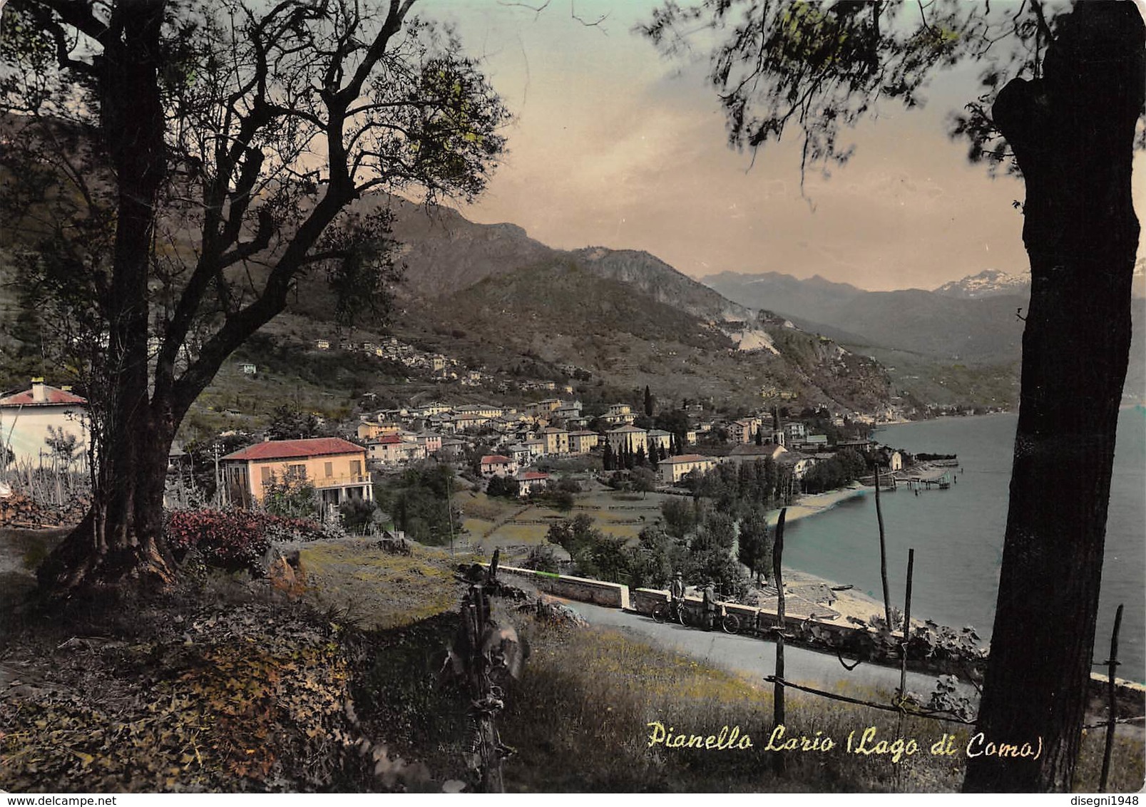 M08052 "PIANELLO LARIO (LAGO DI COMO)" CART. POST. ORIG. SPED. 1957 - Como