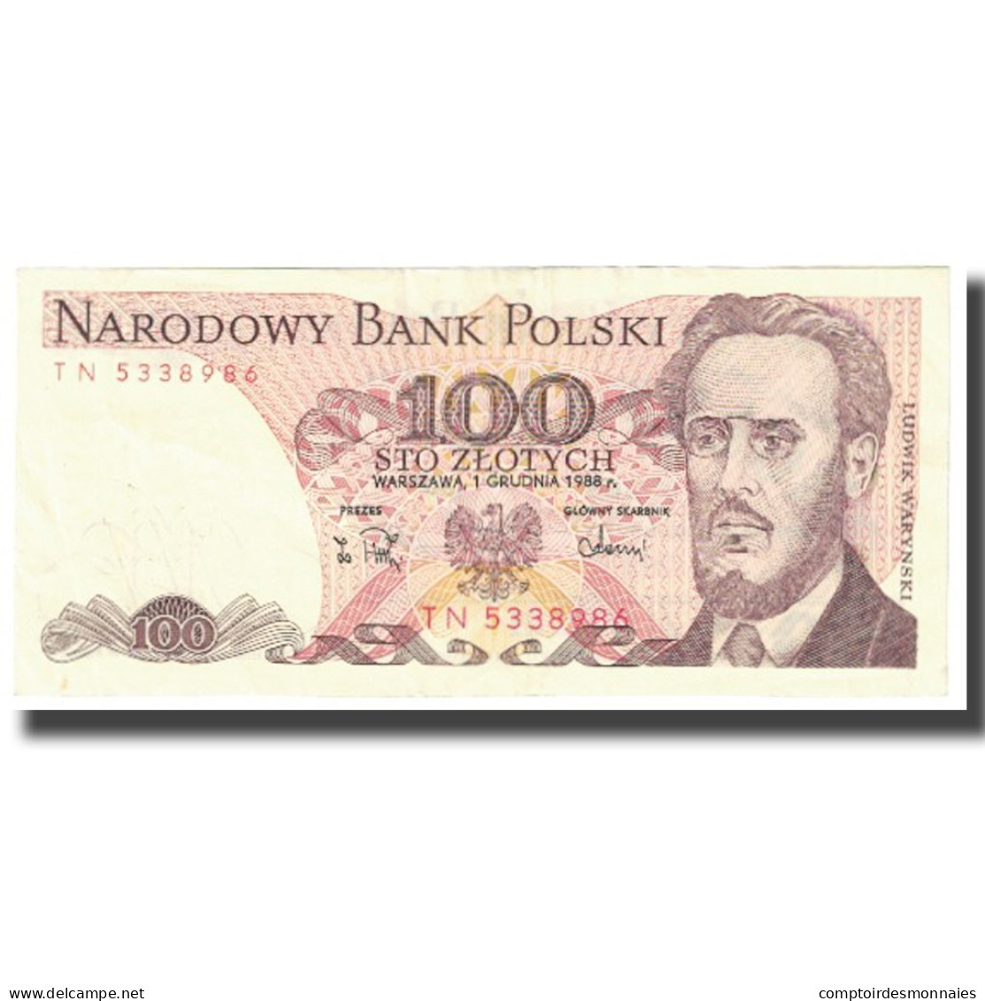 Billet, Pologne, 100 Zlotych, 1988, 1988-12-01, KM:143e, SUP - Pologne