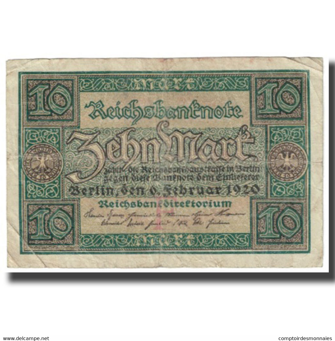 Billet, Allemagne, 10 Mark, 1920, 1920-02-06, KM:67b, TTB - 10 Mark