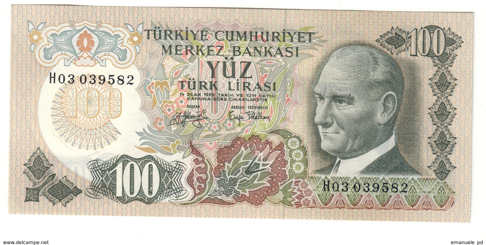 Turkey 100 Lirasi 1979 UNC - Turchia
