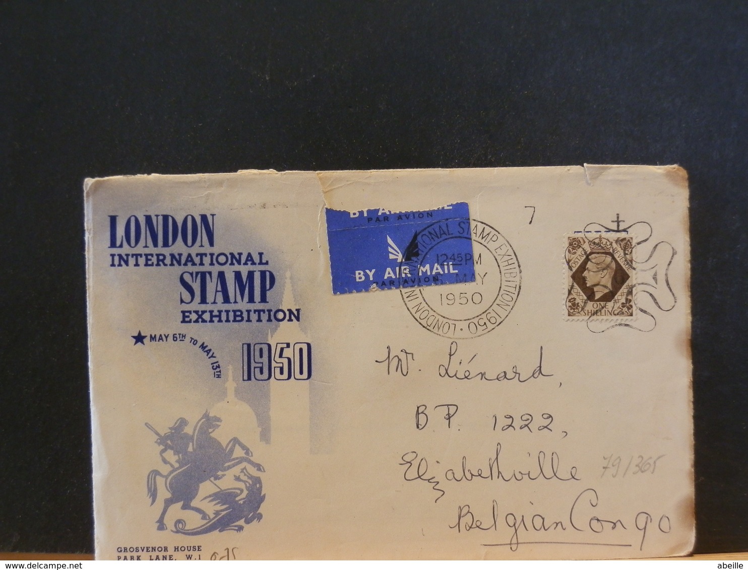 79/365A   LETTER TO BELG? CONGO   1950 - Lettres & Documents