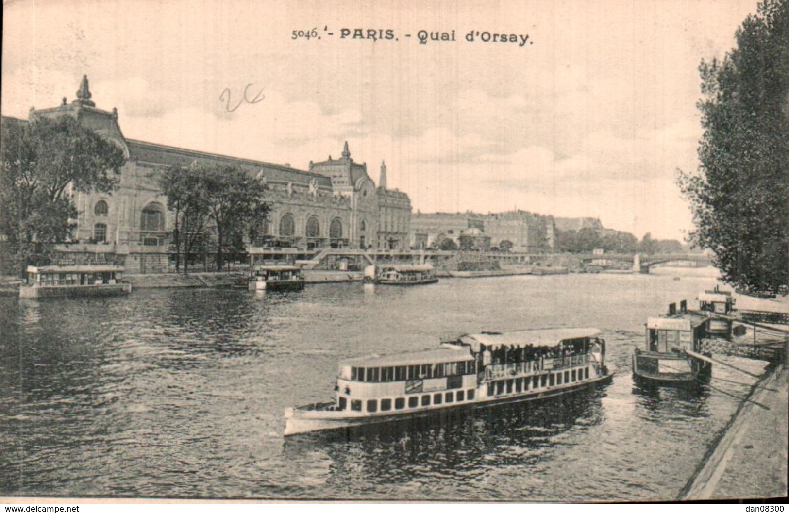 75 PARIS QUAI D'ORSAY CARTE PRECURSEUR PAS CIRCULEE - La Seine Et Ses Bords