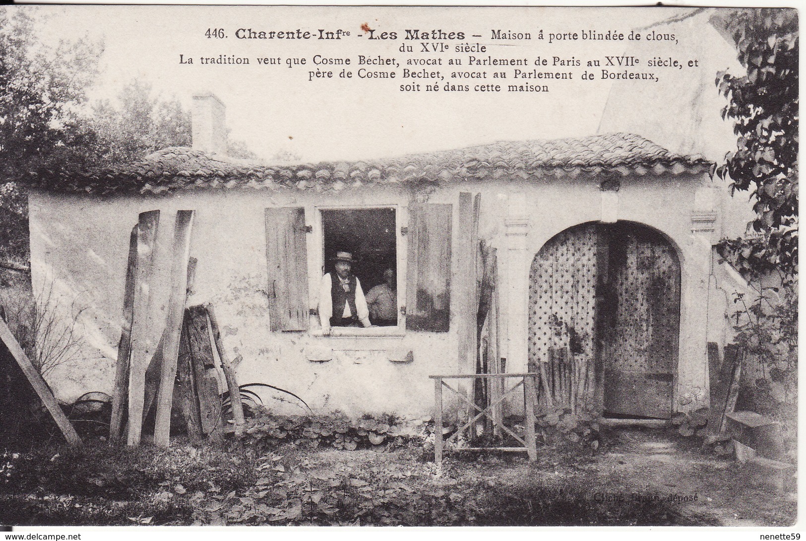 CPA 17 -- LES MATHES -- Maison à Porte Blindée De Clous Du XV° Siècle - Les Mathes