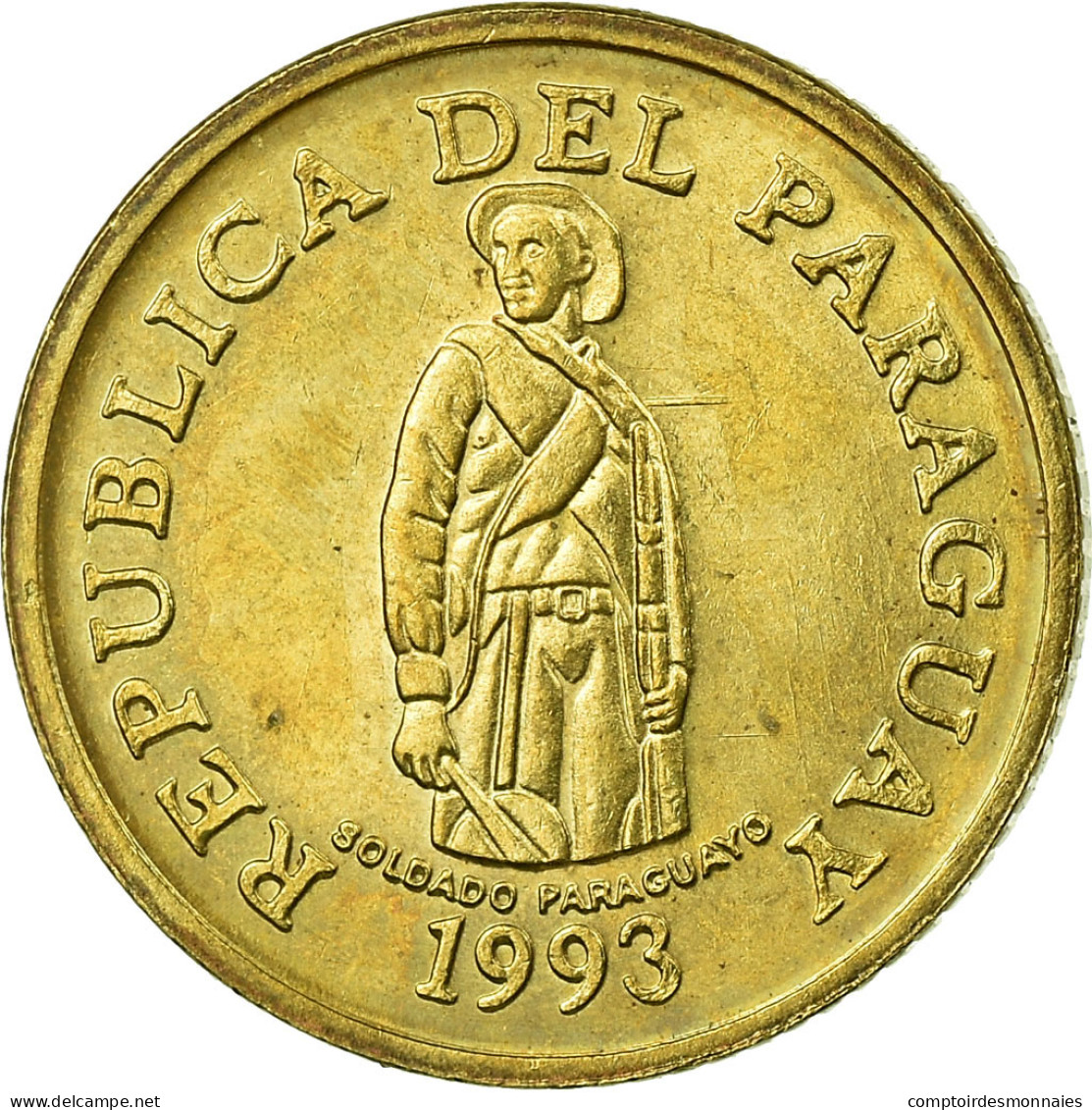 Monnaie, Paraguay, F.A.O., Guarani, 1993, TTB, Brass Plated Steel, KM:192 - Paraguay