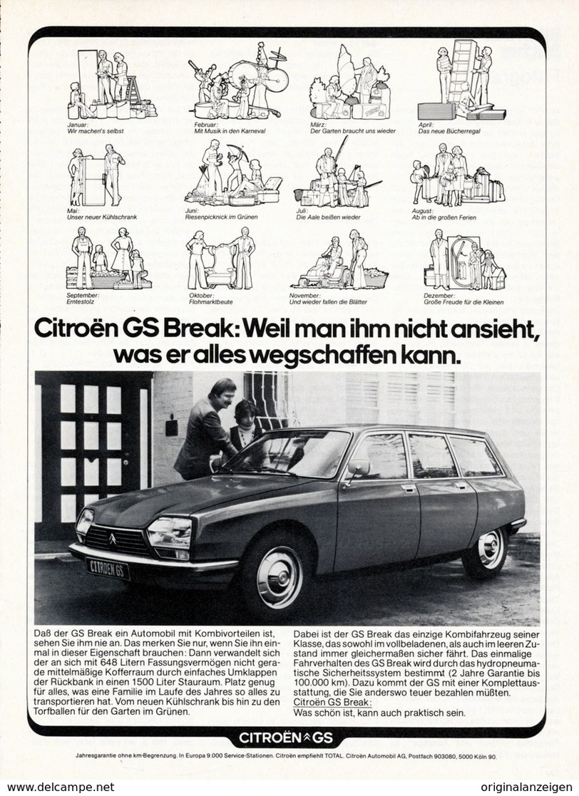 Original-Werbung/ Anzeige 1979 - CITROEN GS BREAK - Ca. 180 X 240 Mm - Pubblicitari