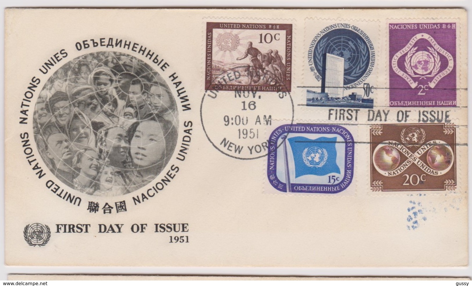 NATIONS UNIES (New-York) 1951:  Les 3 Tous Premiers  FDC,  Bonne Cote - Covers & Documents