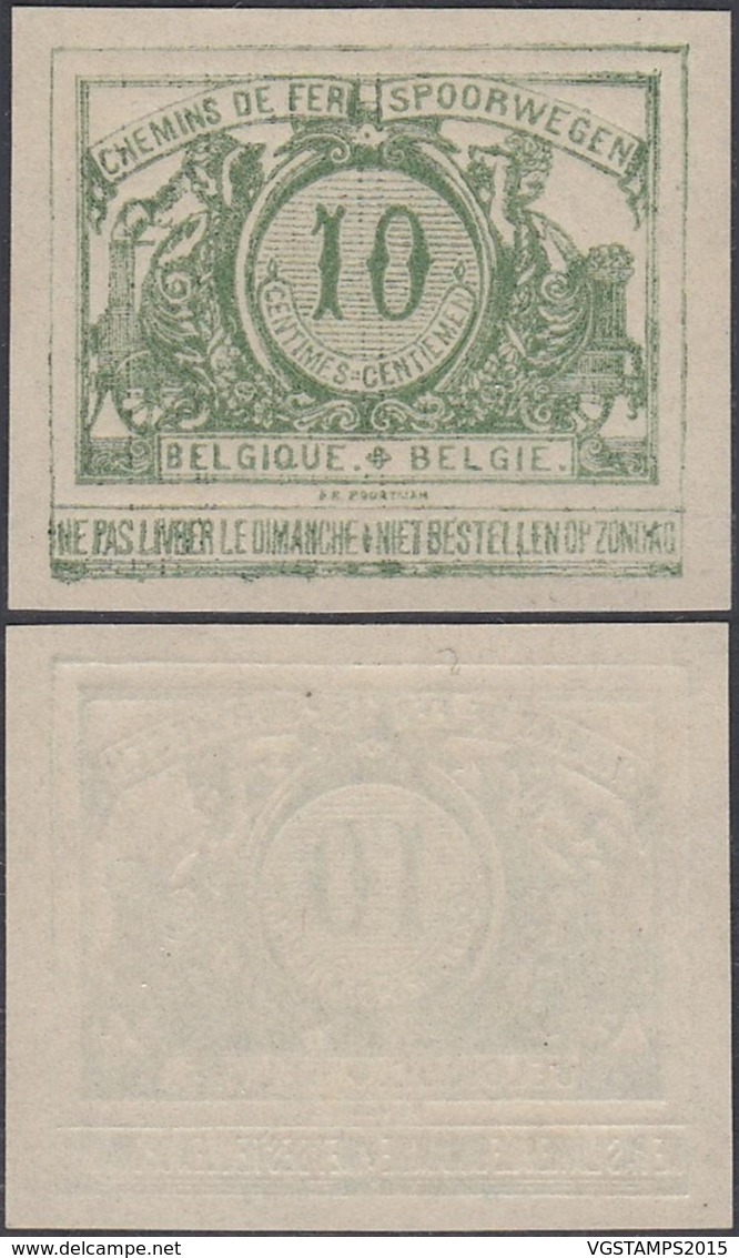 Belgique 1902 - Essai épreuve CF 10c. Vert  (DD) DC 2992 - Proeven & Herdruk