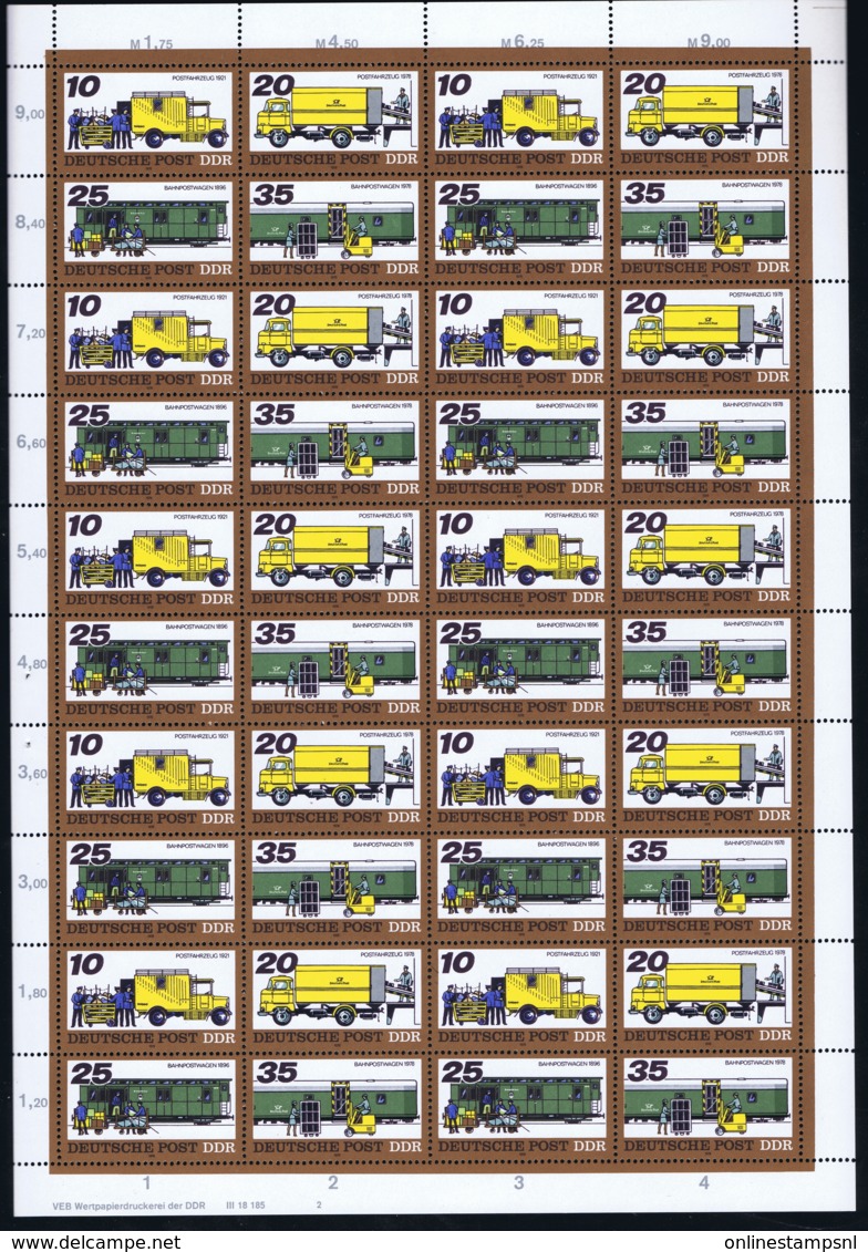 DDR Mi 2299 -2302 Postfrisch/neuf Sans Charniere /MNH/** In Complete Sheet 1978 - Sonstige & Ohne Zuordnung