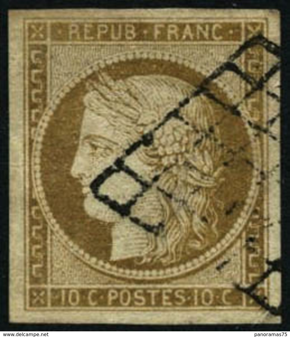 Oblit. N°1 10c Bistre, Pièce De Luxe - TB - 1849-1850 Cérès