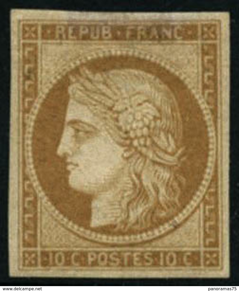 ** N°1F 10c Bistre, Réimp - TB - 1849-1850 Ceres