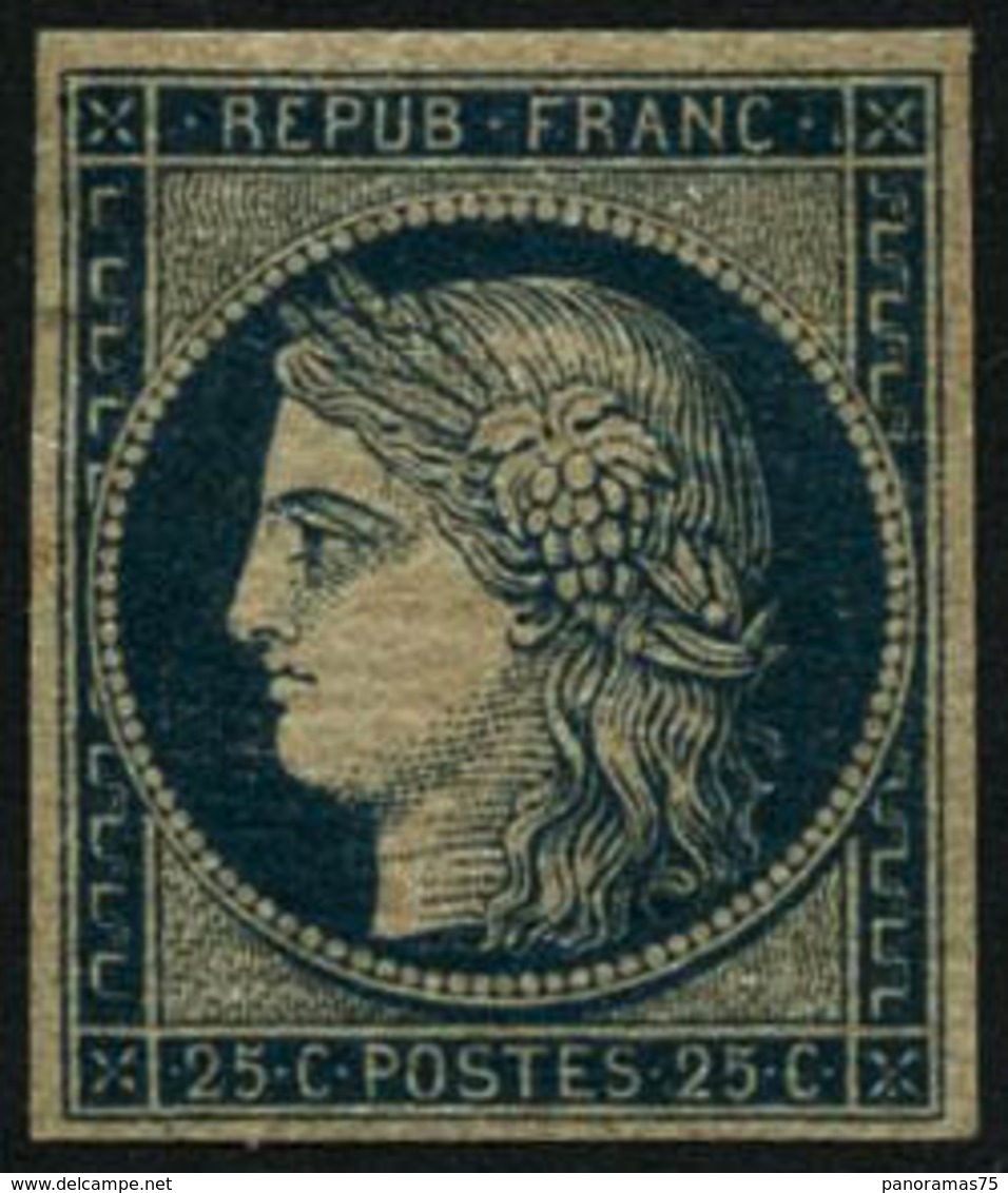 * N°4a 25c Bleu Foncé, Signé Balasse - TB - 1849-1850 Cérès