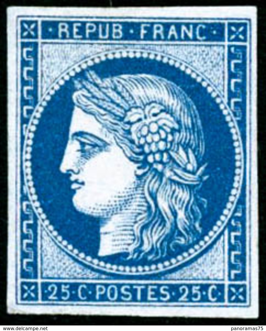 ** N°4d 25c Bleu, Réimp - TB - 1849-1850 Ceres