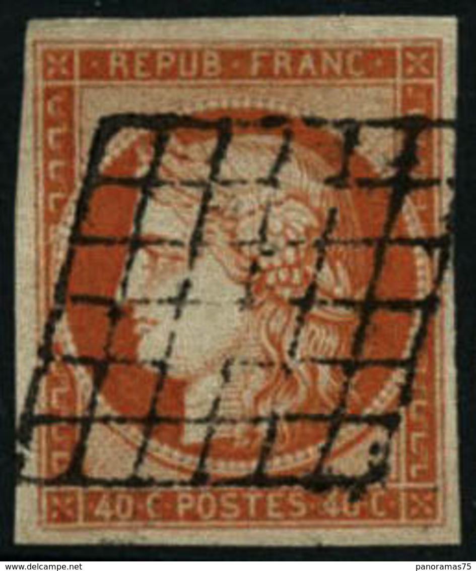 Oblit. N°5 40c Orange - TB - 1849-1850 Cérès