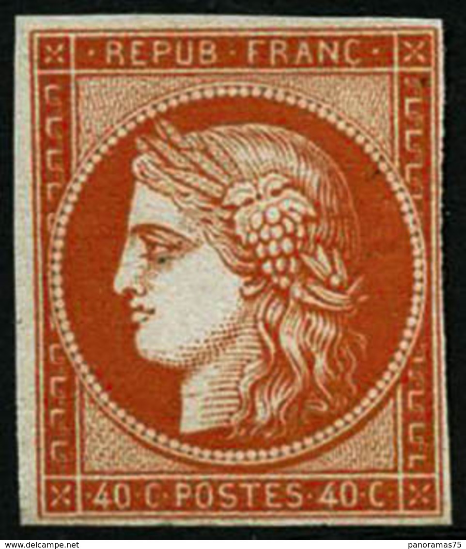 (*) N°5a 40c Orange Vif SG, Fraicheur Postale Signé Calves - TB - 1849-1850 Ceres