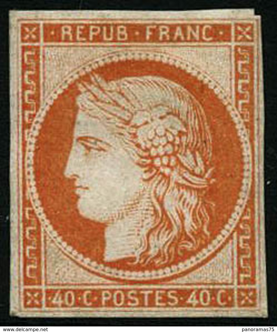 ** N°5g 40c Orange Réimp - B - 1849-1850 Ceres