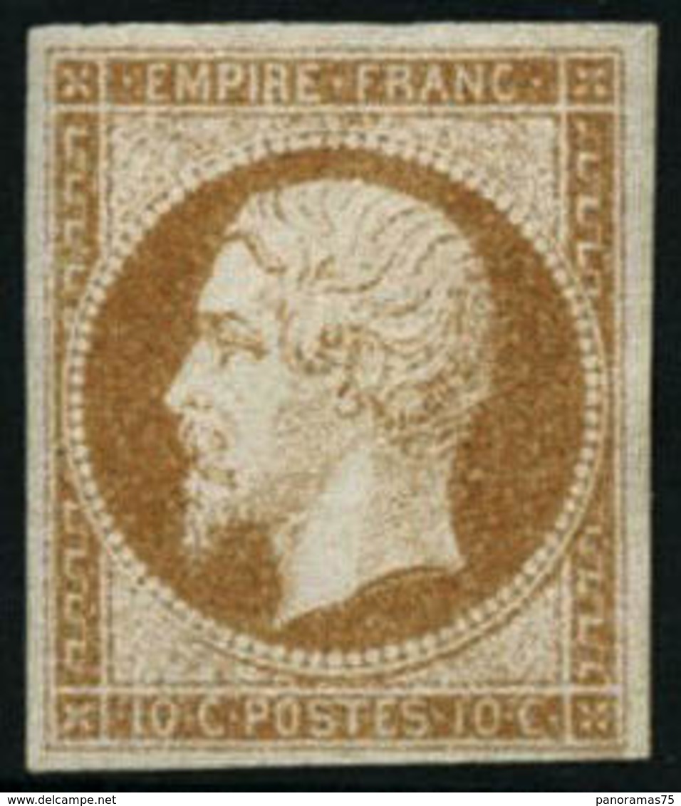 ** N°13A 10c Bistre, Type I - TB - 1853-1860 Napoléon III.