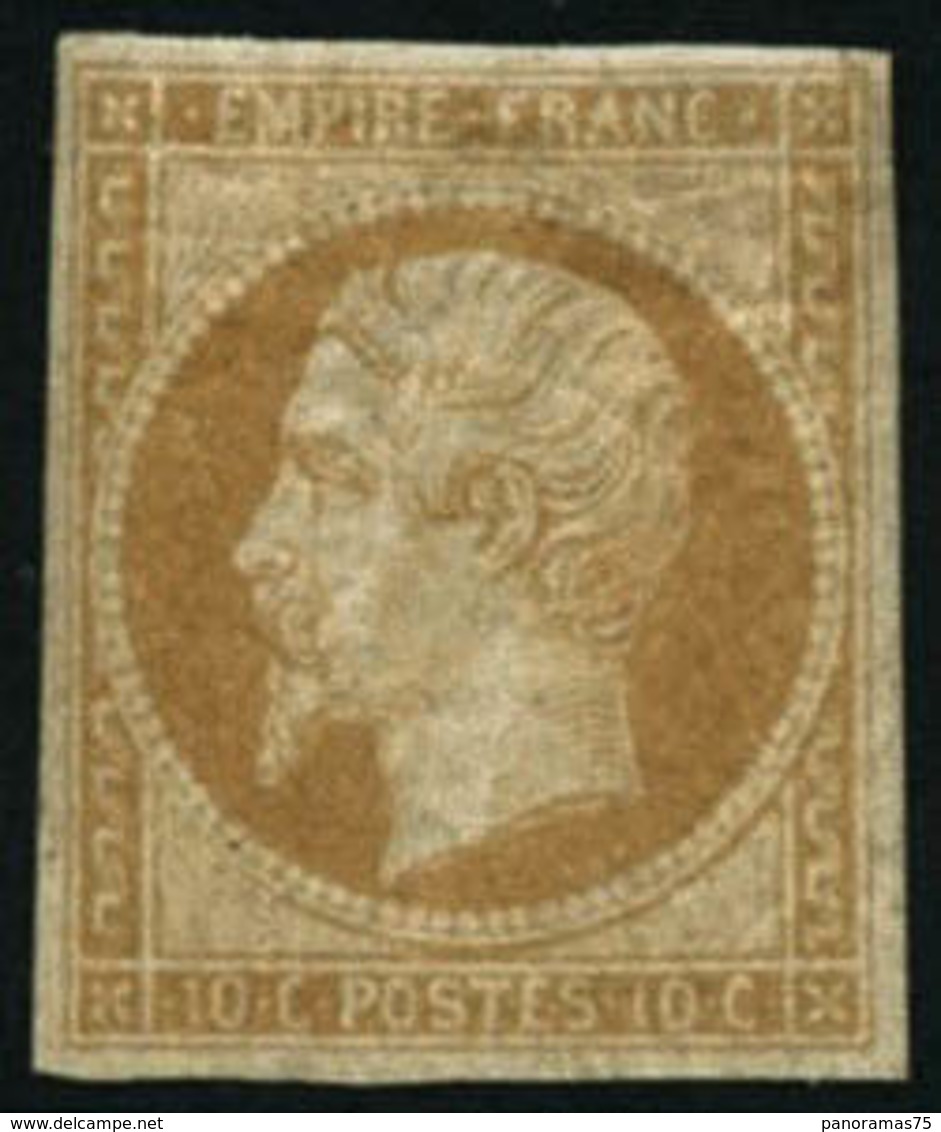 ** N°13A 10c Bistre, Type I - TB - 1853-1860 Napoléon III