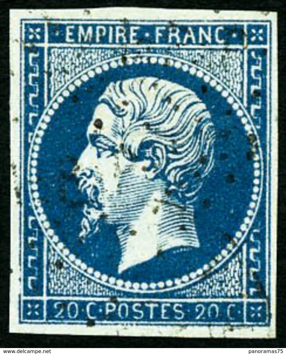 Oblit. N°14Ad 20c Bleu S/vert, Type I - TB - 1853-1860 Napoléon III