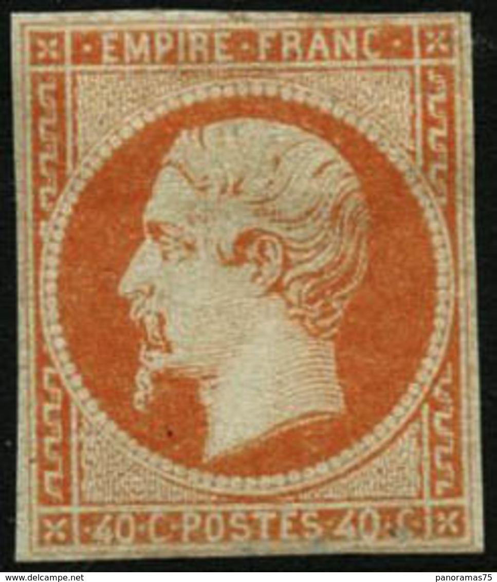 * N°16 40c Orange, Petites Marges - B - 1853-1860 Napoléon III.