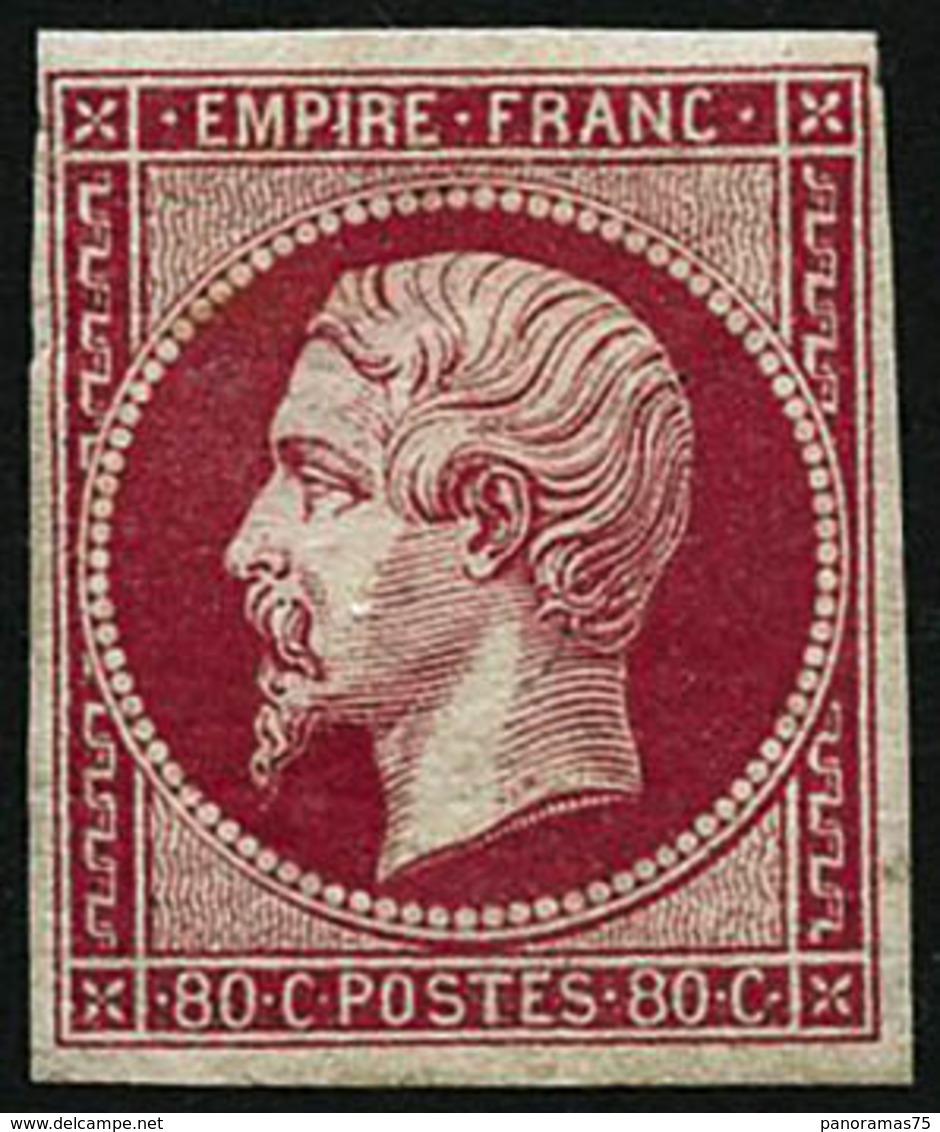 ** N°17A 80c Carmin, Signé Calves Et Brun - TB - 1853-1860 Napoléon III.