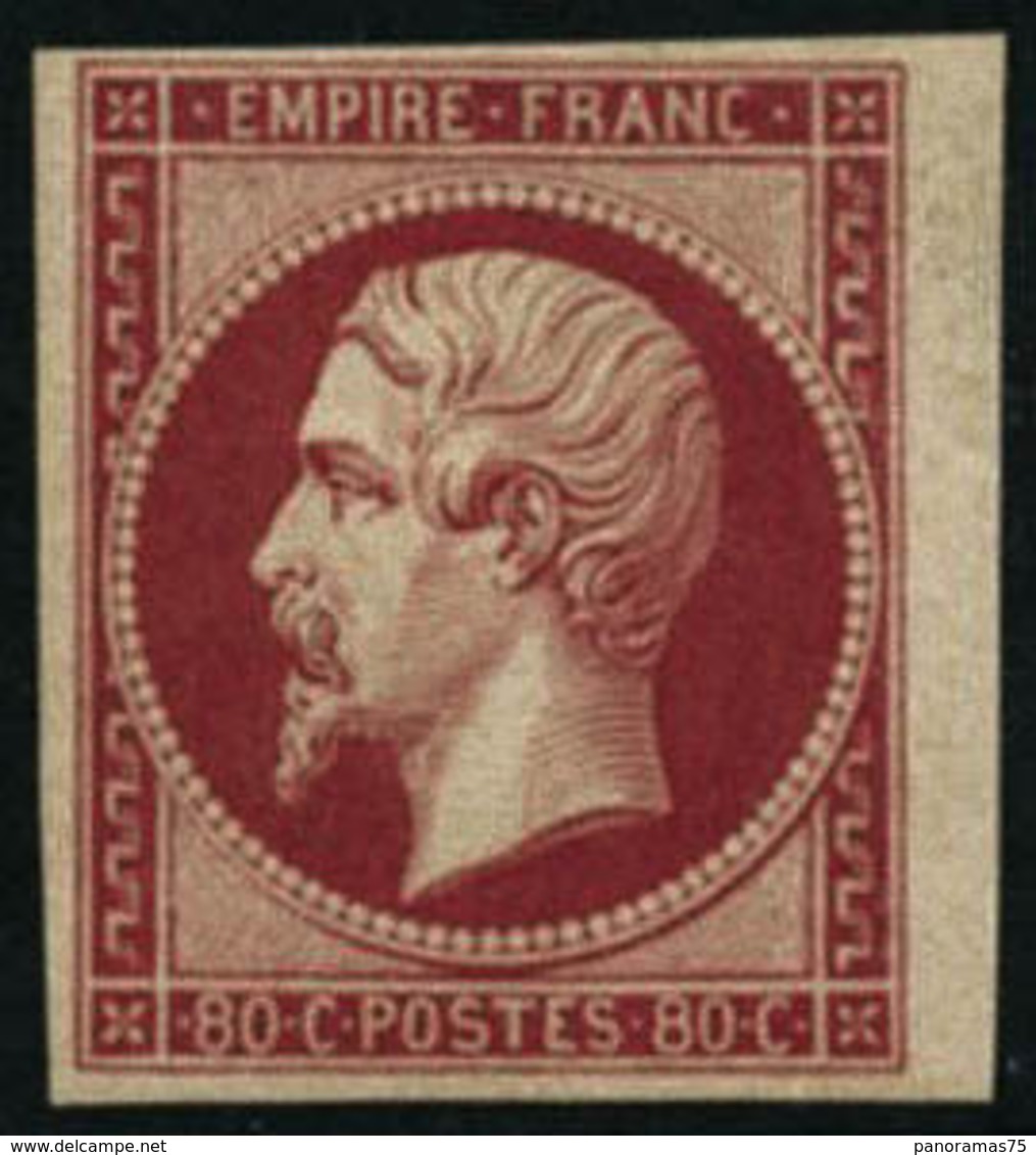 ** N°17B 80c Rose, Pièce De Luxe Signé Calves, Brun, Papadopoulos, - TB - 1853-1860 Napoleone III