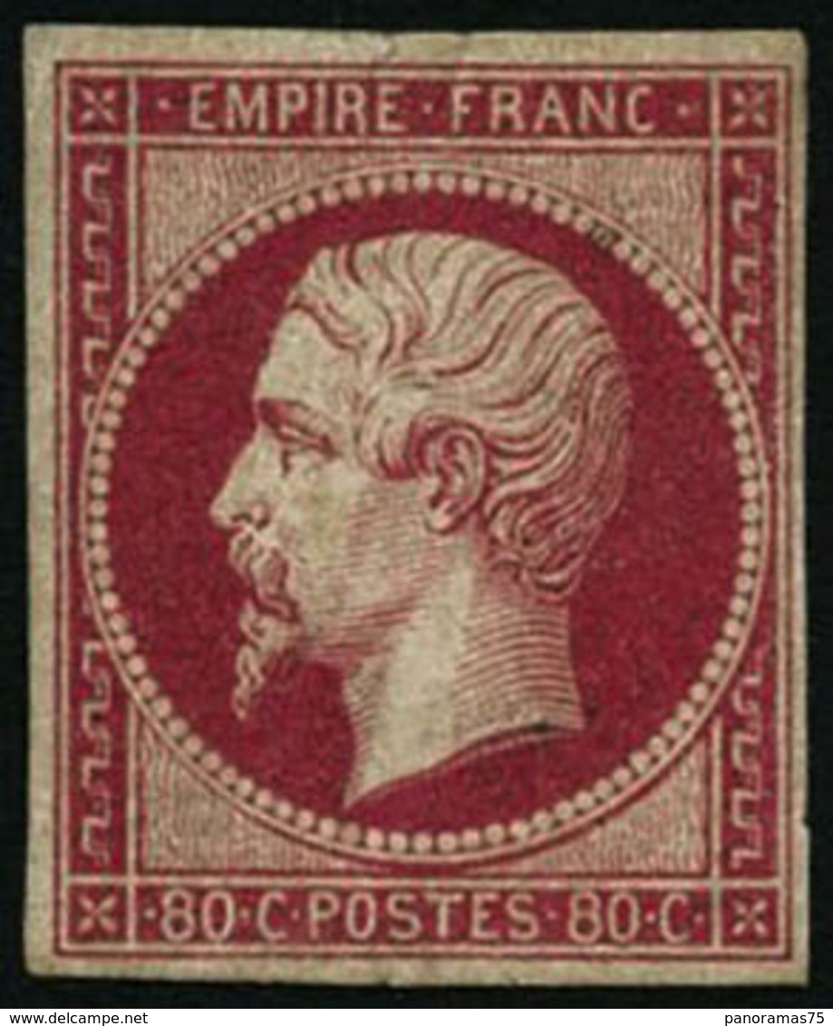 * N°17B 80c Rose, Fraicheur Postale Quasi SC, Signé Calves - TB - 1853-1860 Napoleone III