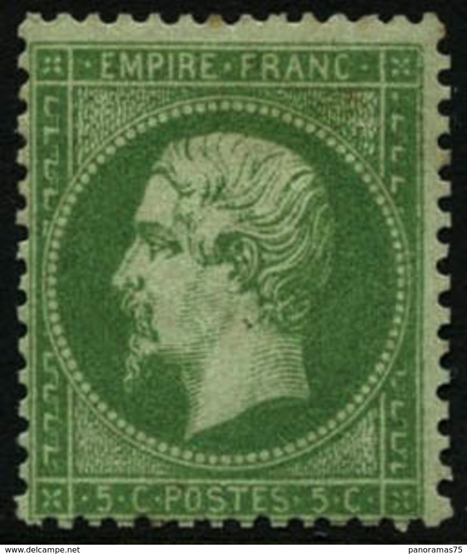 * N°20 5c Vert, Signé Calves - TB - 1862 Napoleone III