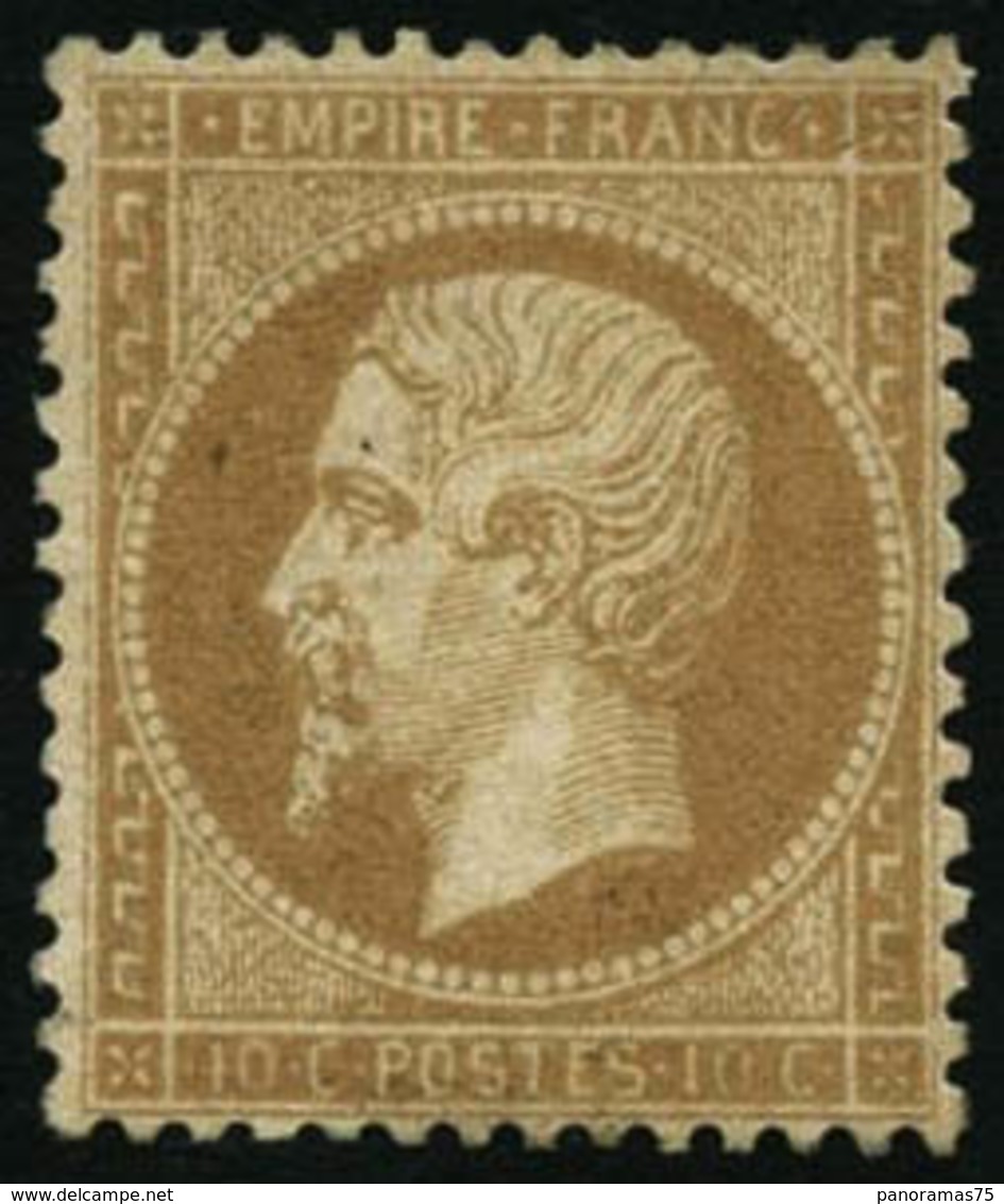 * N°21 10c Bistre, Fraicheur Postale, Signé Brun - TB - 1862 Napoléon III