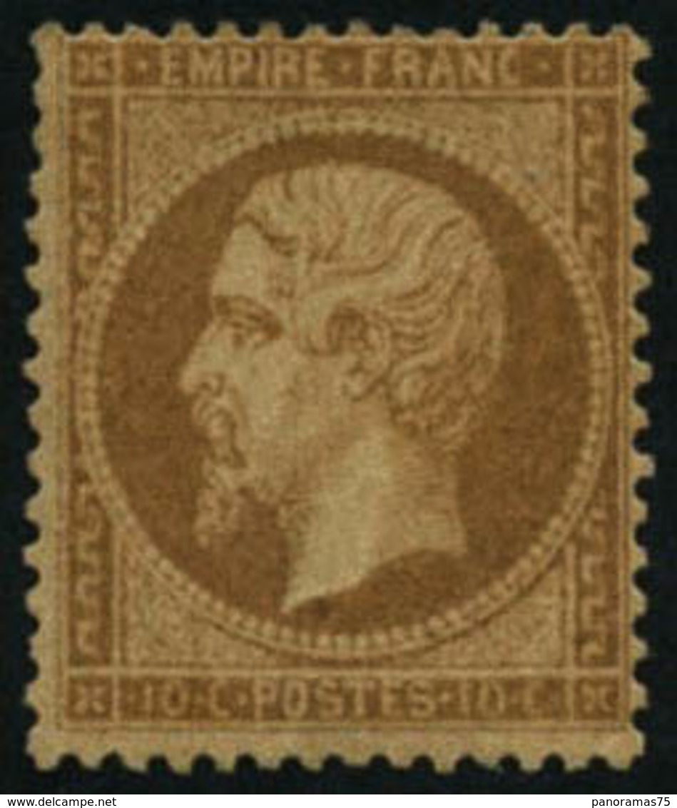 * N°21 10c Bistre, Singné JF Brun - TB - 1862 Napoléon III