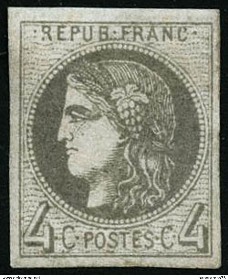 ** N°41Bd 4c Gris Foncé - TB - 1870 Emisión De Bordeaux