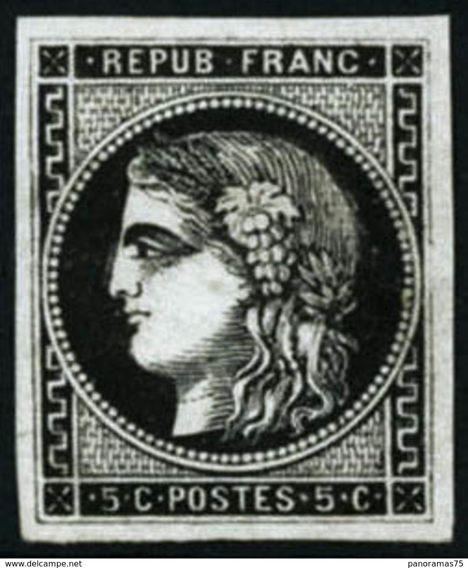 N°42 5c Bordeaux, Essai En Noir - TB - 1870 Ausgabe Bordeaux