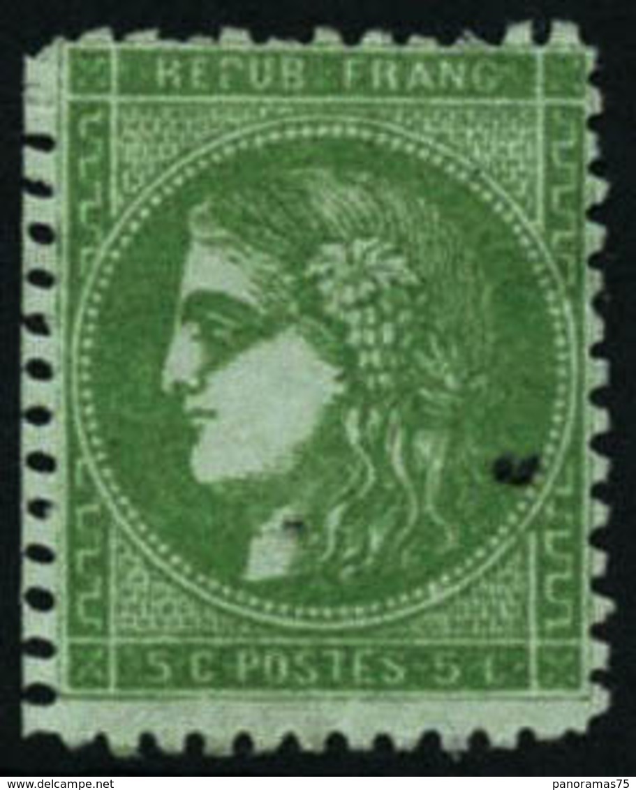 * N°42B 5c Vert Dentelé , Rare - TB - 1870 Bordeaux Printing