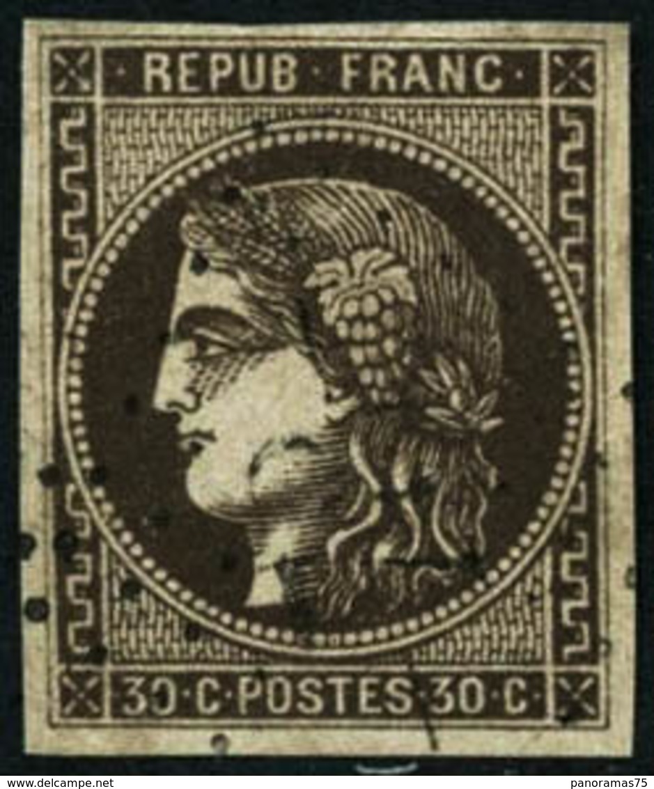 Oblit. N°47 30c Brun - TB - 1870 Emisión De Bordeaux