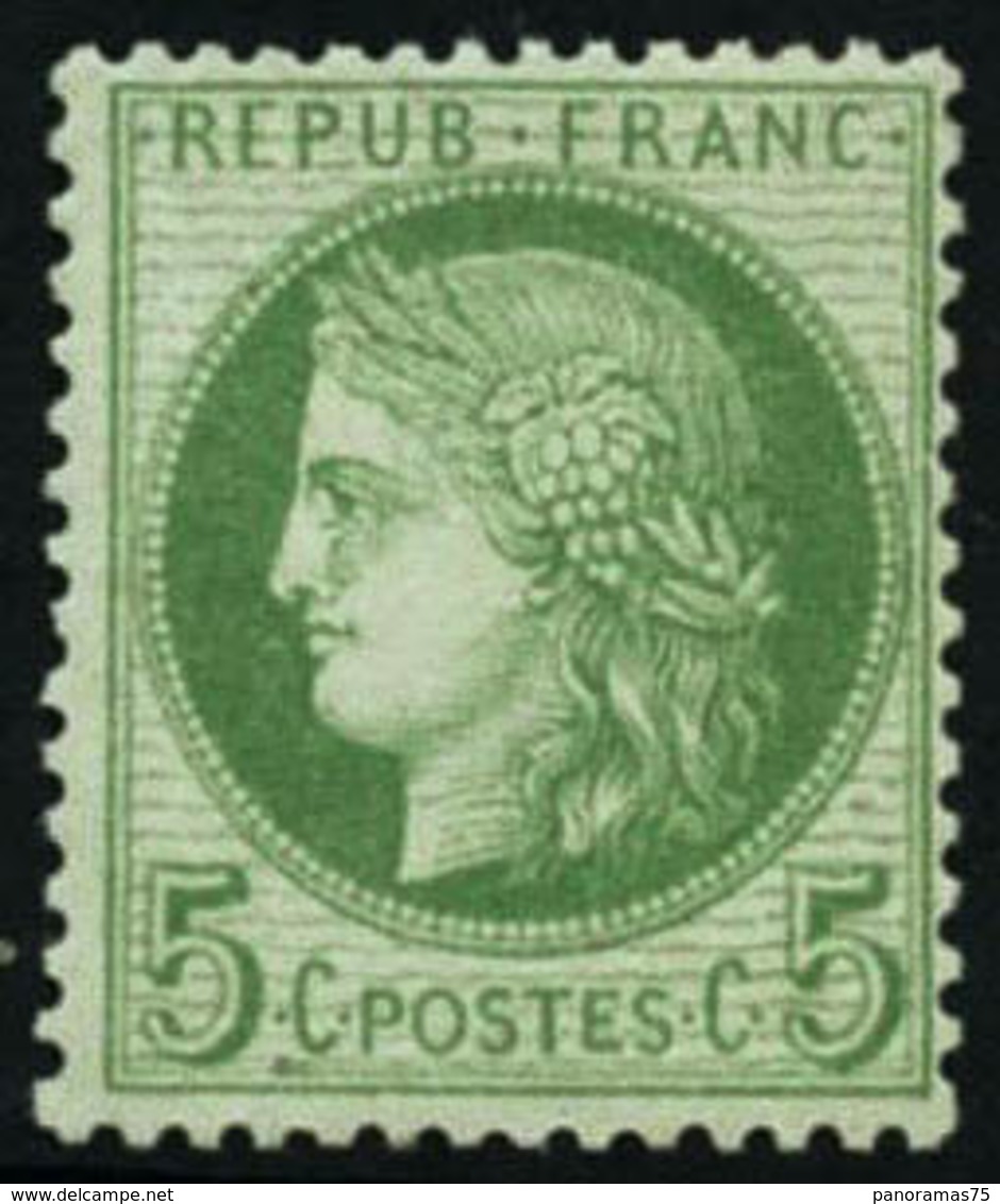 ** N°53 5c Vert-jaune S/azuré - TB - 1871-1875 Ceres