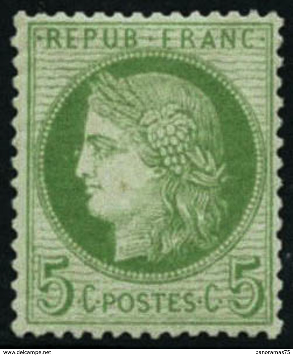 ** N°53 5c Vert-jaune S/azuré - TB - 1871-1875 Ceres