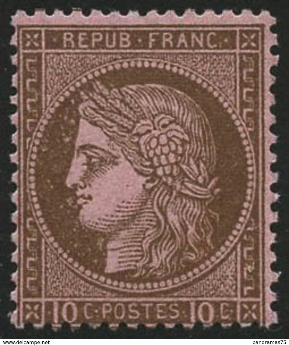 ** N°54 10c Brun S/rose - TB - 1871-1875 Ceres