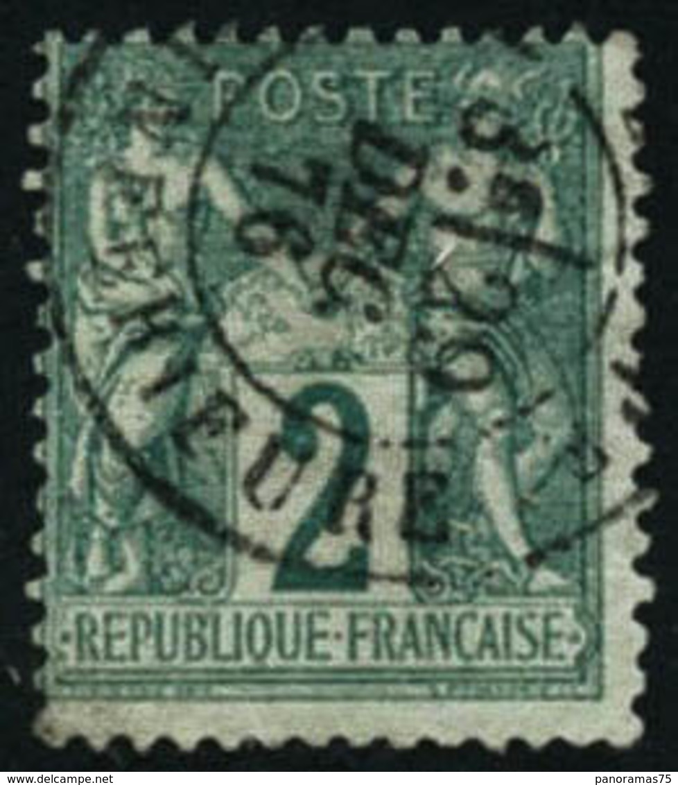 Oblit. N°62 2c Vert - TB - 1876-1878 Sage (Type I)