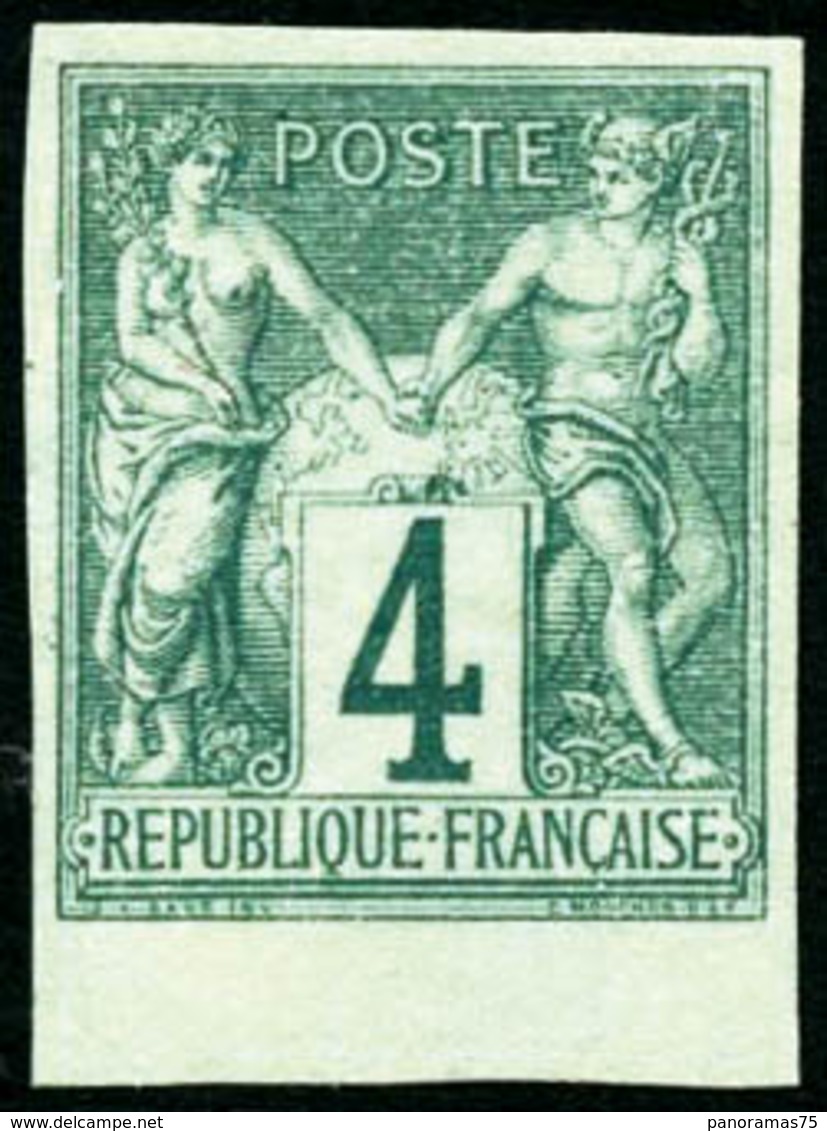 (*) N°63a 4c Vert ND, Toujours Sans Gomme - TB - 1876-1878 Sage (Typ I)