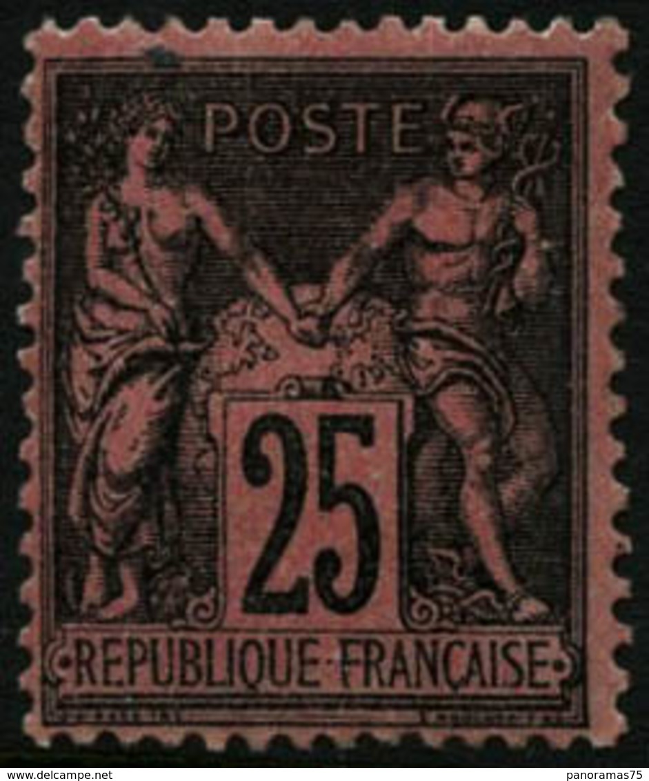 ** N°91 25c Noir S/rouge - TB - 1876-1898 Sage (Type II)