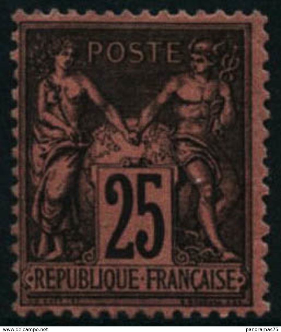 * N°91 25c Noir S/rouge, Signé Calves - TB - 1876-1898 Sage (Type II)