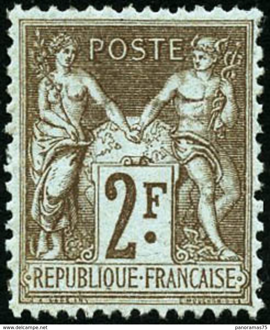 ** N°105 2F Bistre S/azuré - TB - 1898-1900 Sage (Type III)