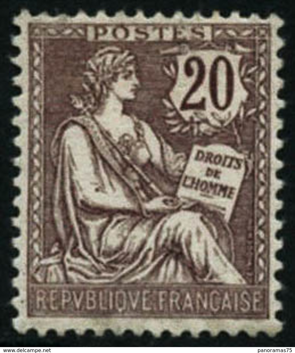 ** N°126 20c Brun-lilas - TB - Autres & Non Classés