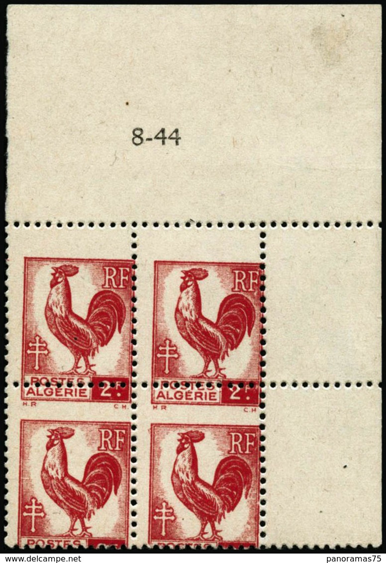 ** N°220 2F Rouge, Bloc De 4 Superbe Variété De Piquage - TB - Autres & Non Classés