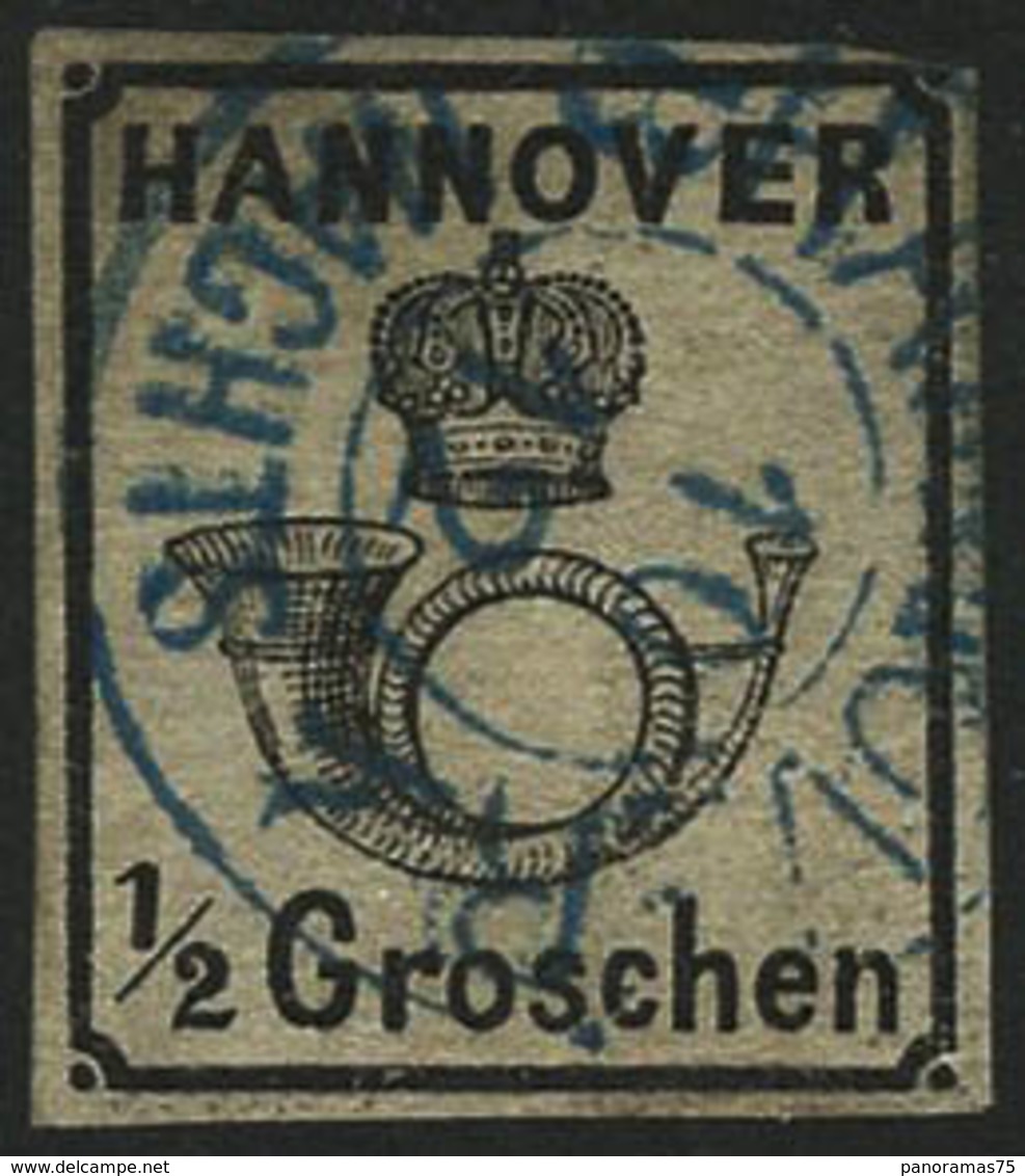 Oblit. N°16 1/2g Noir - TB - Hanovre