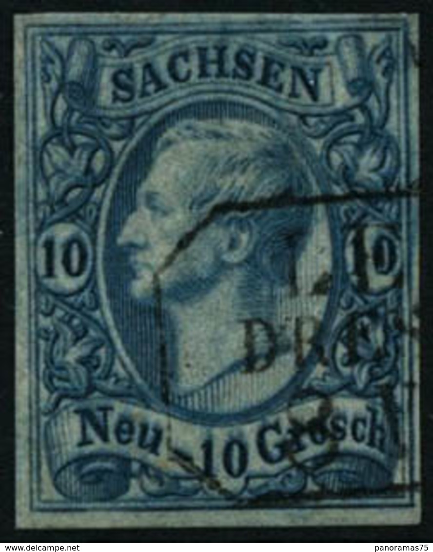 Oblit. N°12 10n Bleu - TB - Sachsen