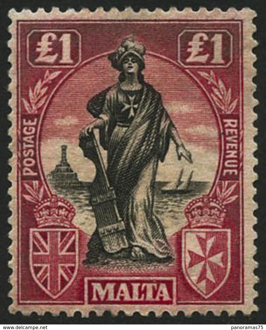 ** N°95 1L Rouge Et Noir - TB - Malta