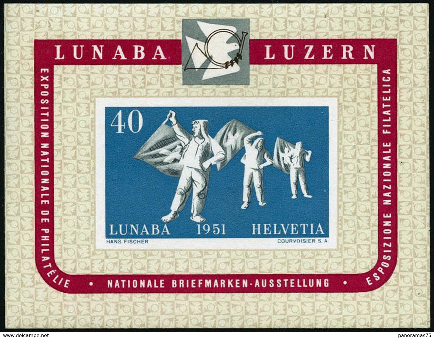 ** N°14 Le Bloc De L'expo De Lucerne  1951 - TB - Andere & Zonder Classificatie