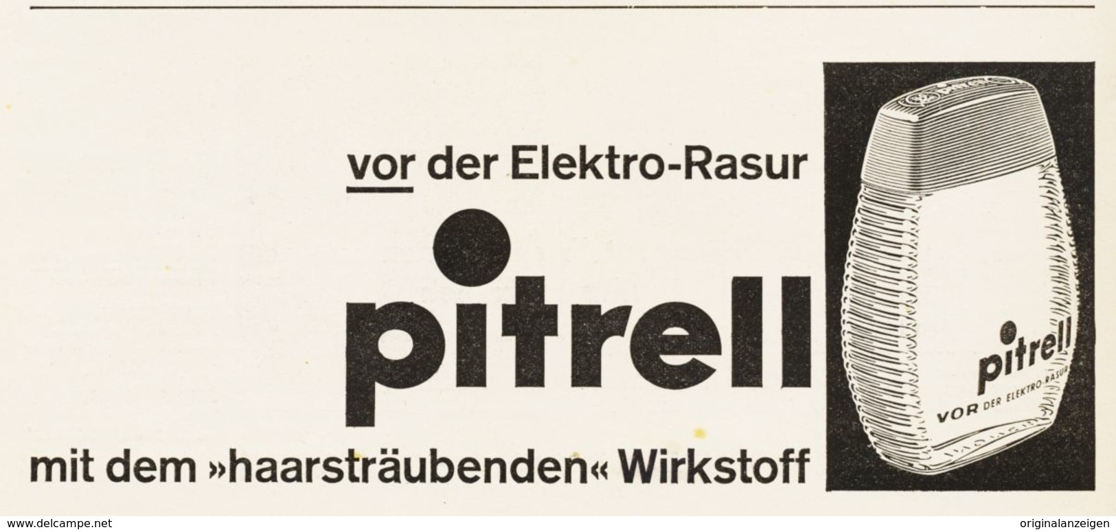 Original-Werbung/ Anzeige 1959 - PITRELL RASIERWASSER - Ca. 180 X 90 Mm - Pubblicitari
