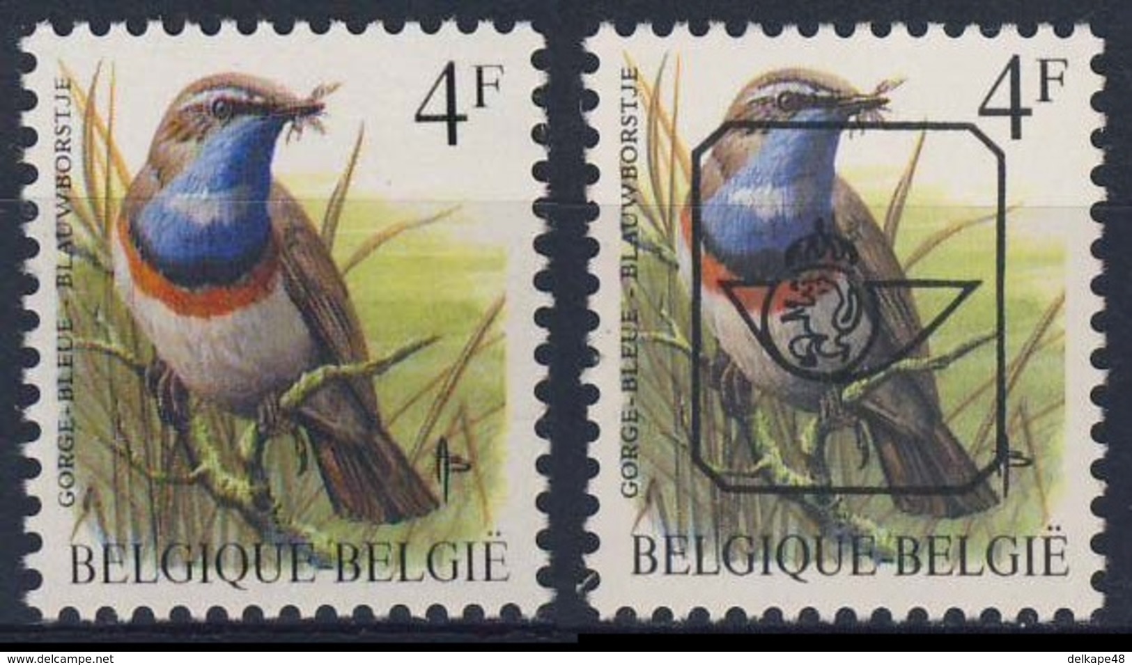 Belgie Belgique Belgium 1989 Mi 2373 YT 2321 + Precancel ** Luscinia Svecica Cyanecula : Bluethroat/ Gorge-bleue Commune - Ongebruikt