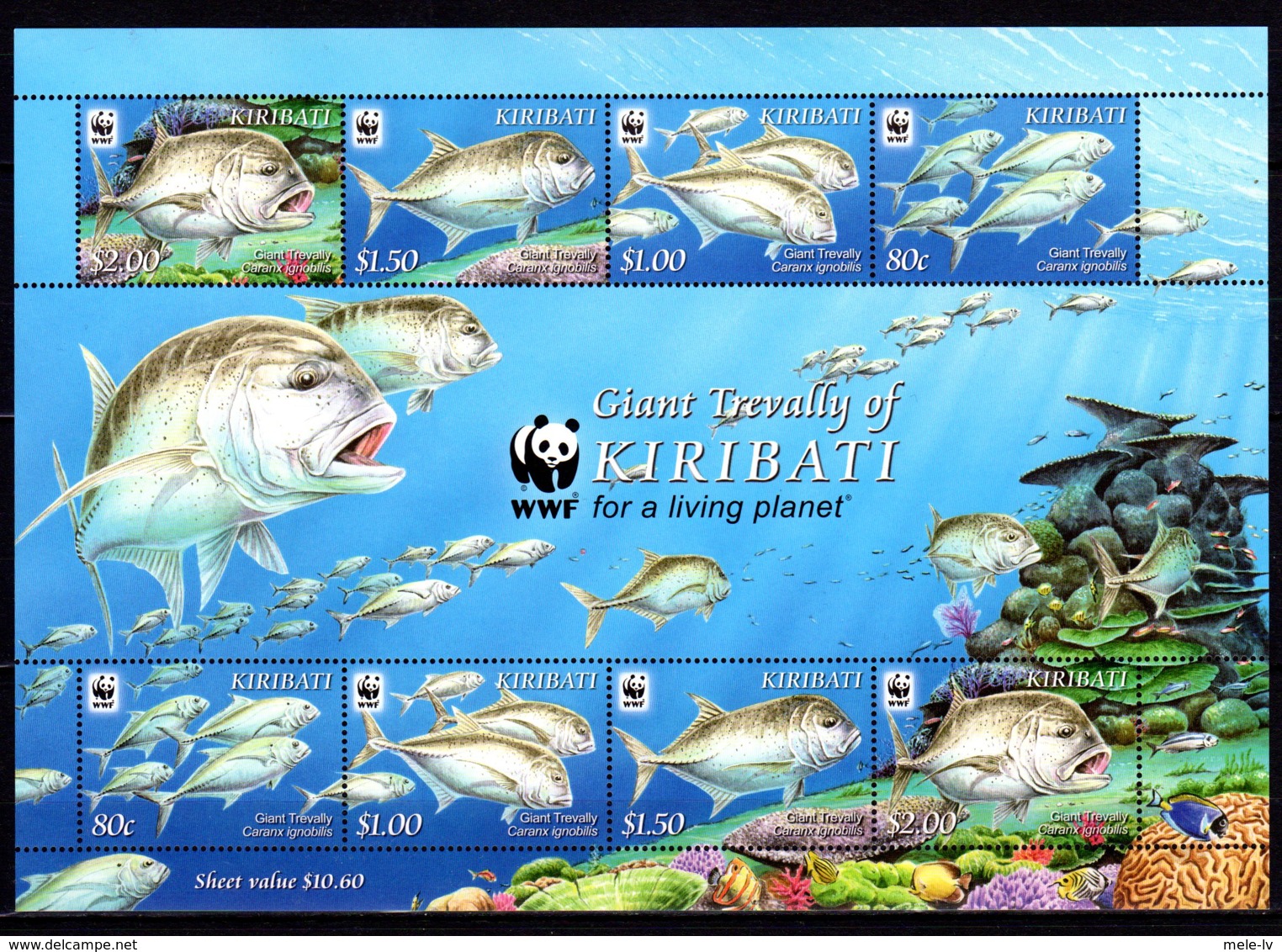 Kiribati 2012 Marine Life Fish MNH Mi.1116-19 --(M-21) - Meereswelt